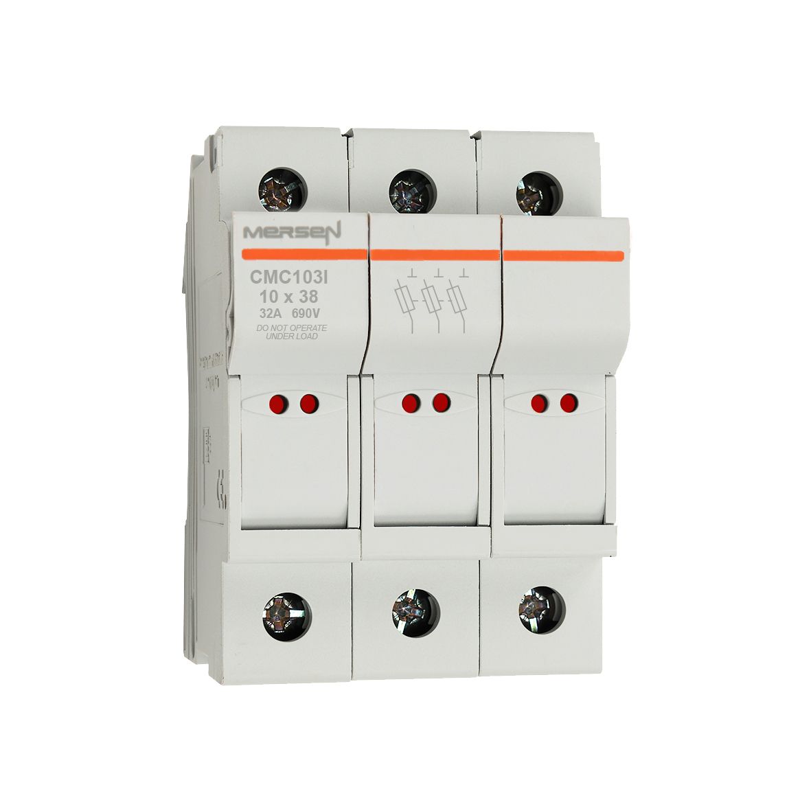 F1062697 - CMC10 modular fuse holder,IEC,3P,indicator light,10x38,DIN rail mounting,IP20